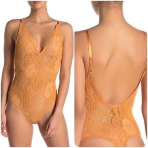 Free People Live It Up Lace Body Suit Size Small